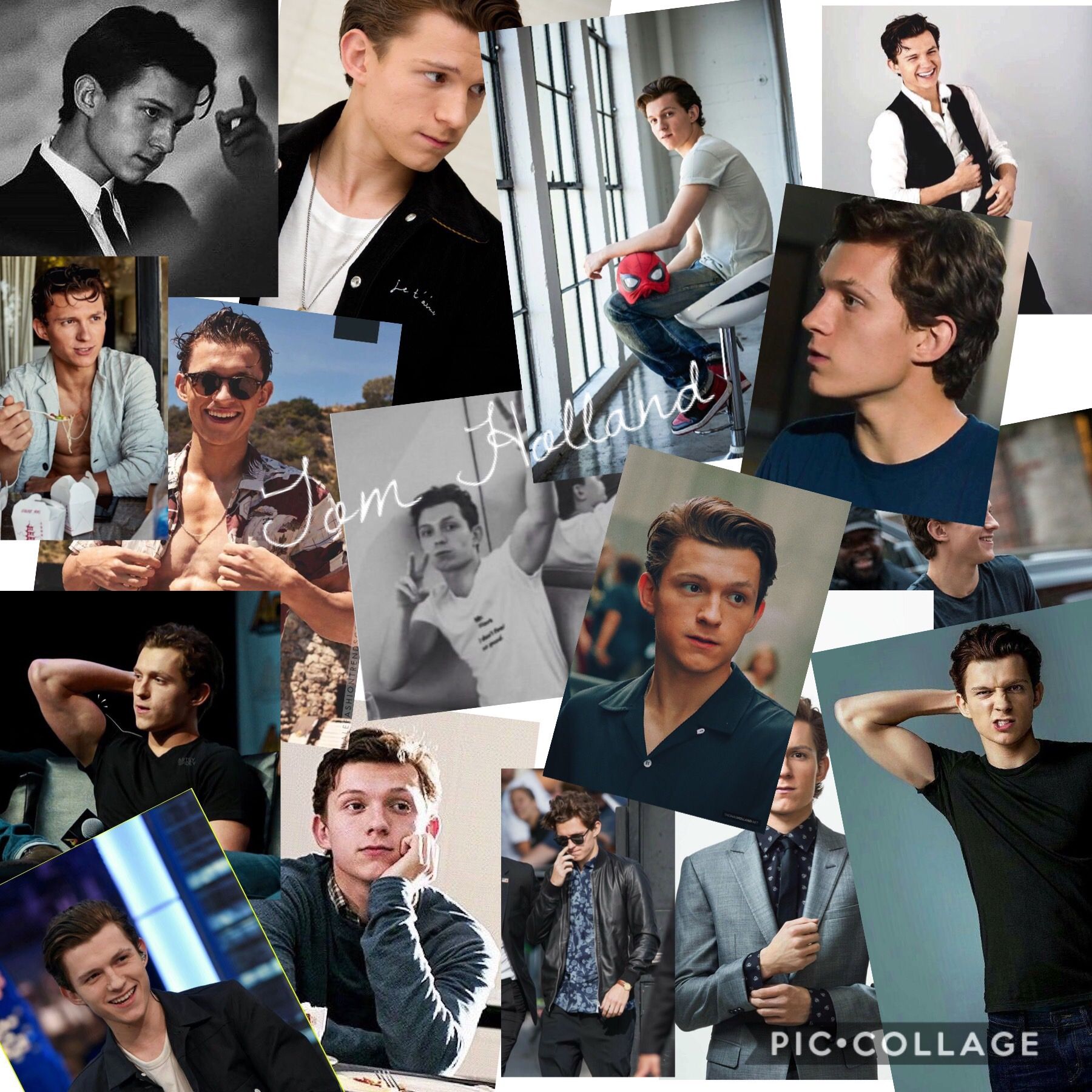Tom Holland Collage Wallpapers Wallpaper Cave