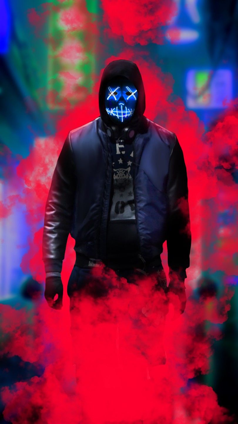 Neon Mask Man Wallpapers Wallpaper Cave