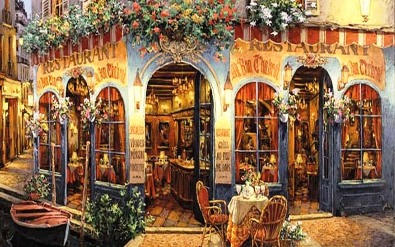 Paris Cafe Wallpapers Wallpaper Cave
