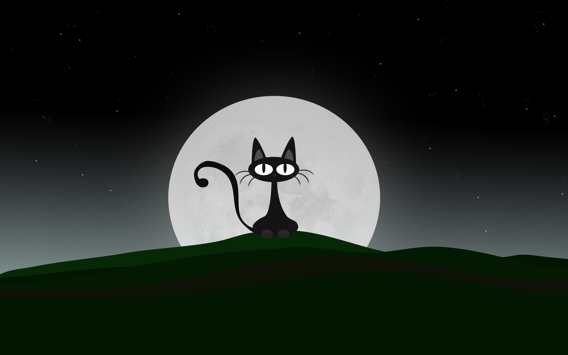 Cat And Moon Wallpapers Wallpaper Cave