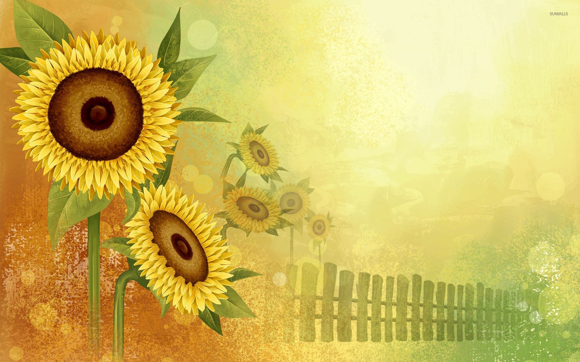 Sunflower Art Wallpapers Wallpaper Cave