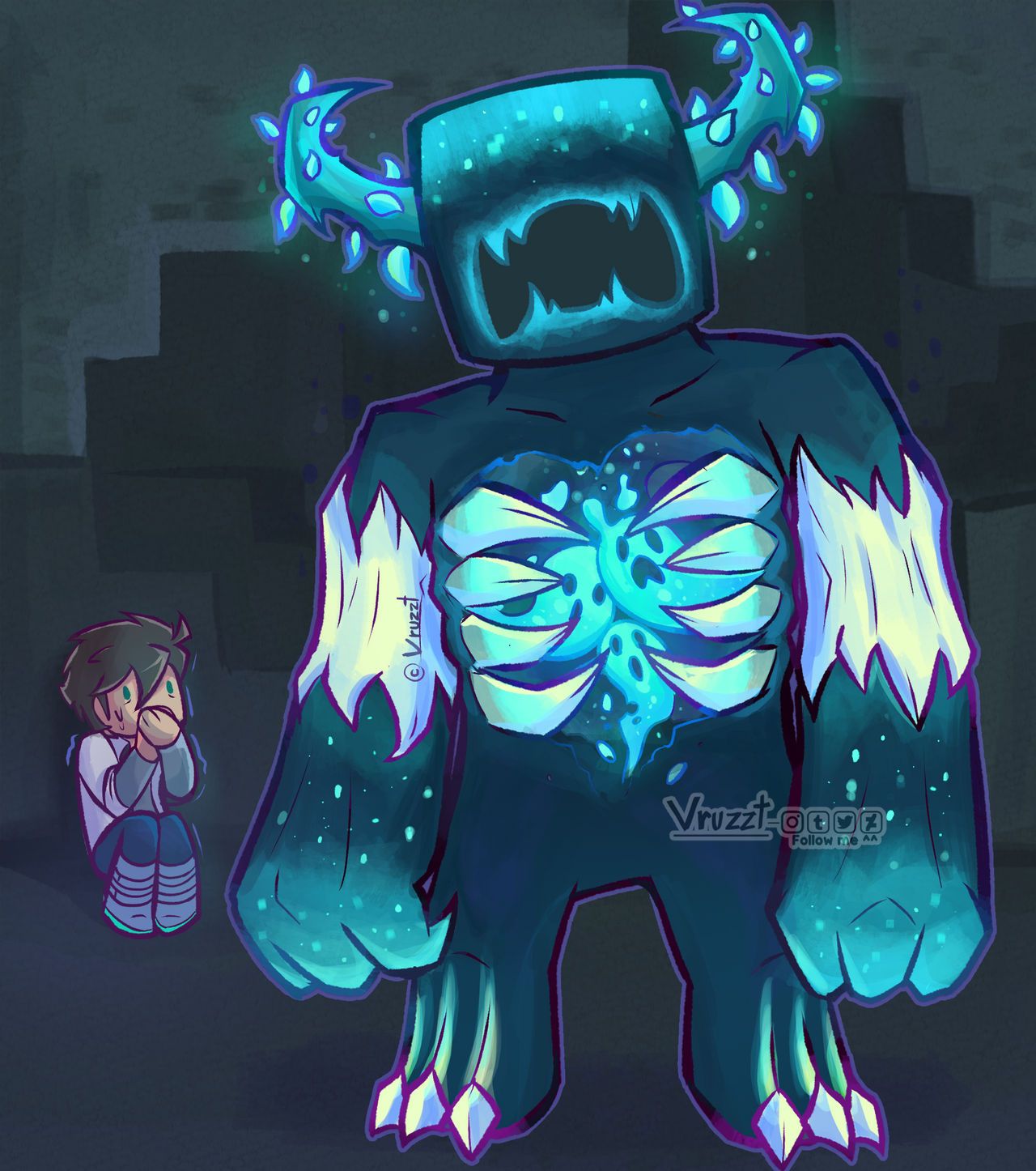 Warden Minecraft Wallpapers Wallpaper Cave