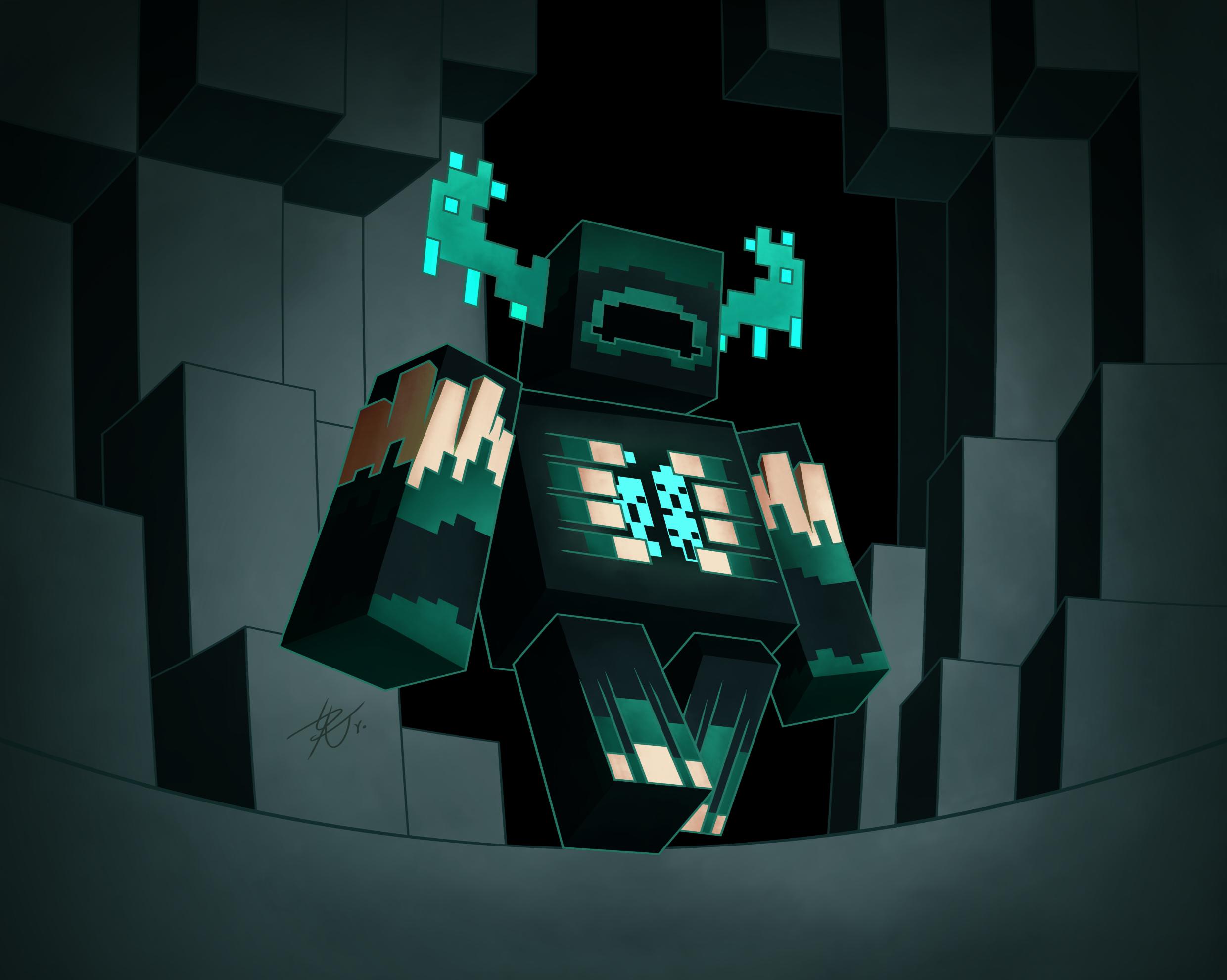 Warden Minecraft Wallpapers Wallpaper Cave