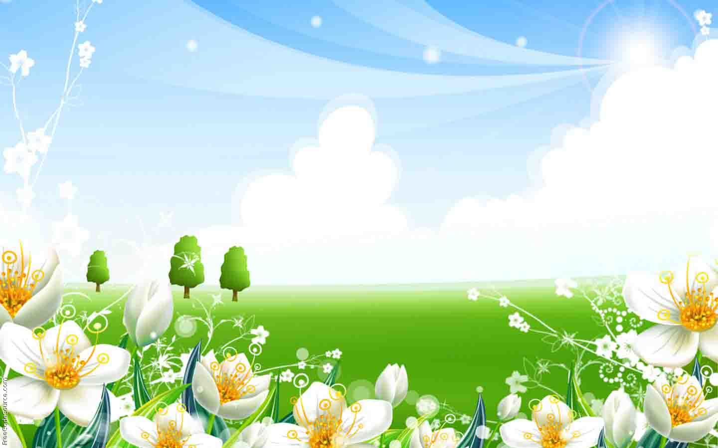 Garden Cartoon Wallpapers Wallpaper Cave