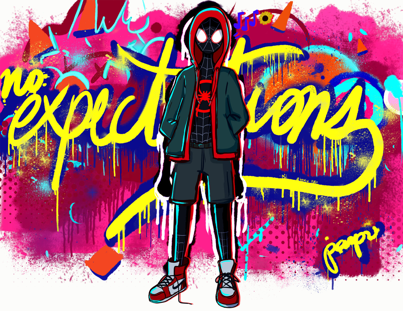 No Expectations SpiderMan Into The Spider Verse Wallpapers Wallpaper