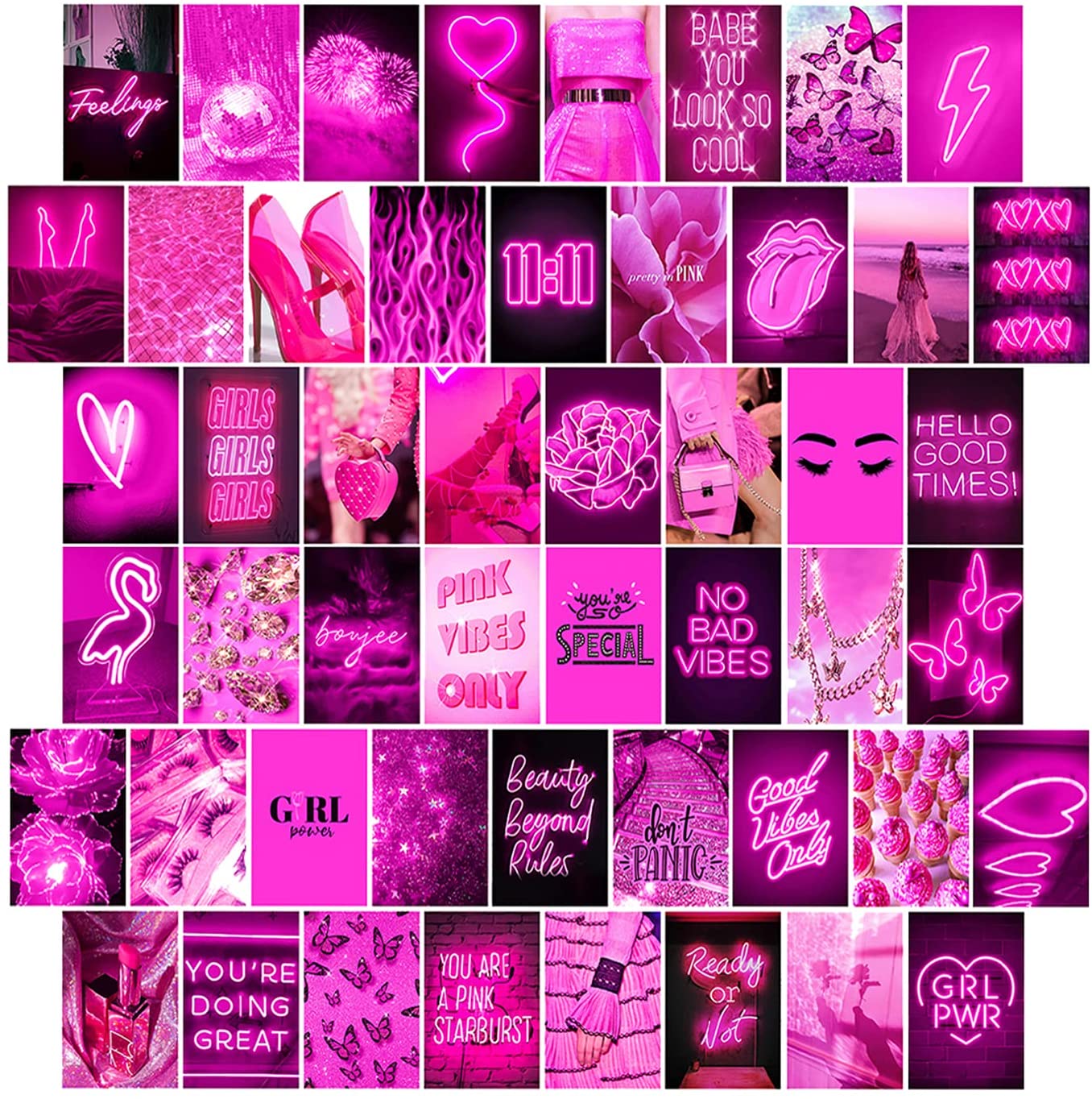 Pink Collage Neon Wallpapers Wallpaper Cave