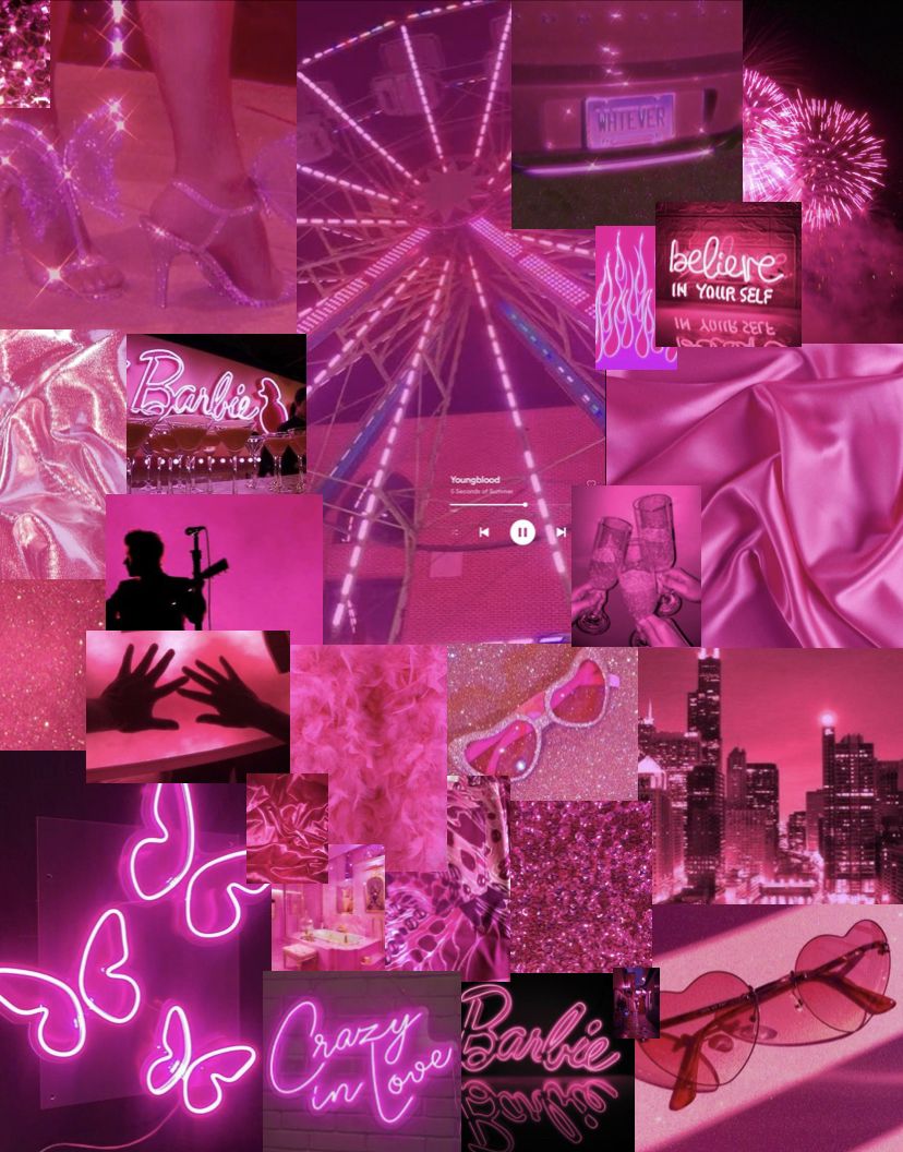 Pink Collage Neon Wallpapers Wallpaper Cave