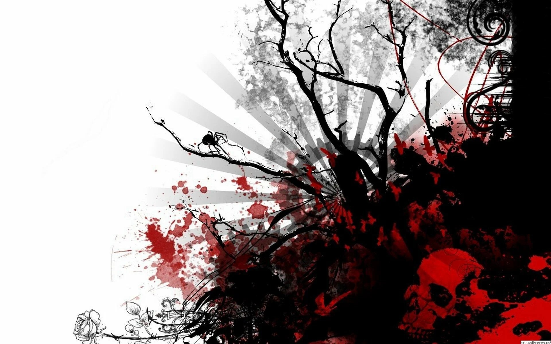 Black And Red Japanese Desktop Wallpapers Wallpaper Cave