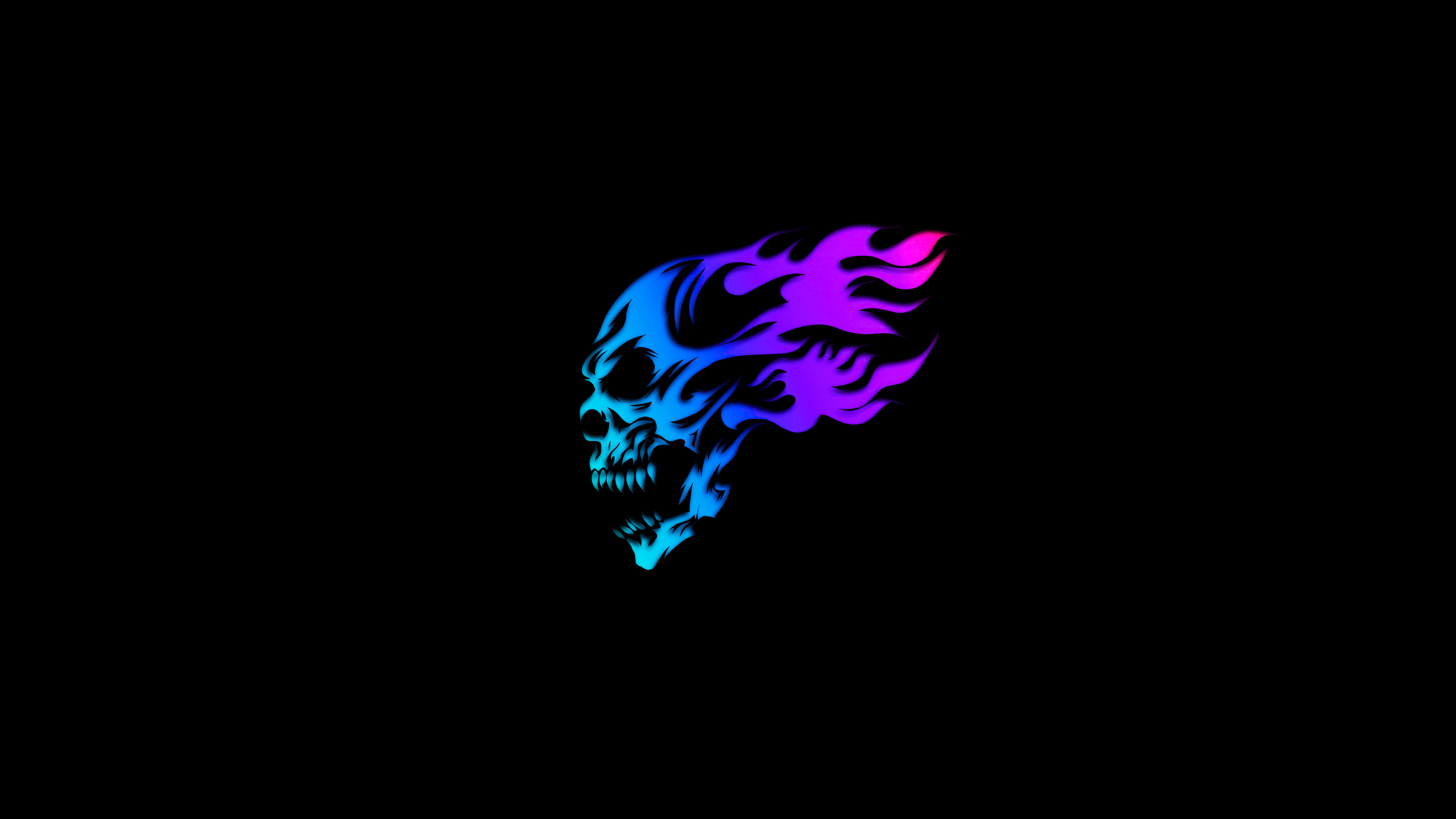 Neon Skeleton Wallpaper