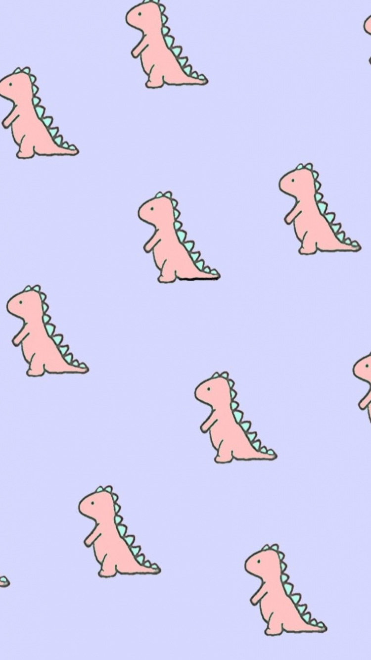 871 Wallpaper Dino Warna Pink Picture My