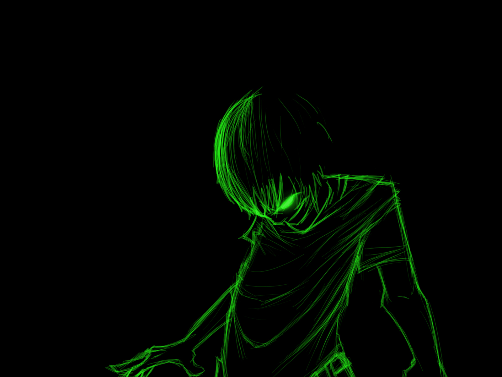 Black And Green Anime Wallpapers Wallpaper Cave