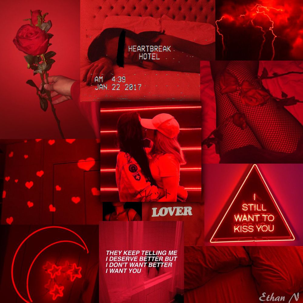 Aesthetic Red Love Wallpapers Wallpaper Cave
