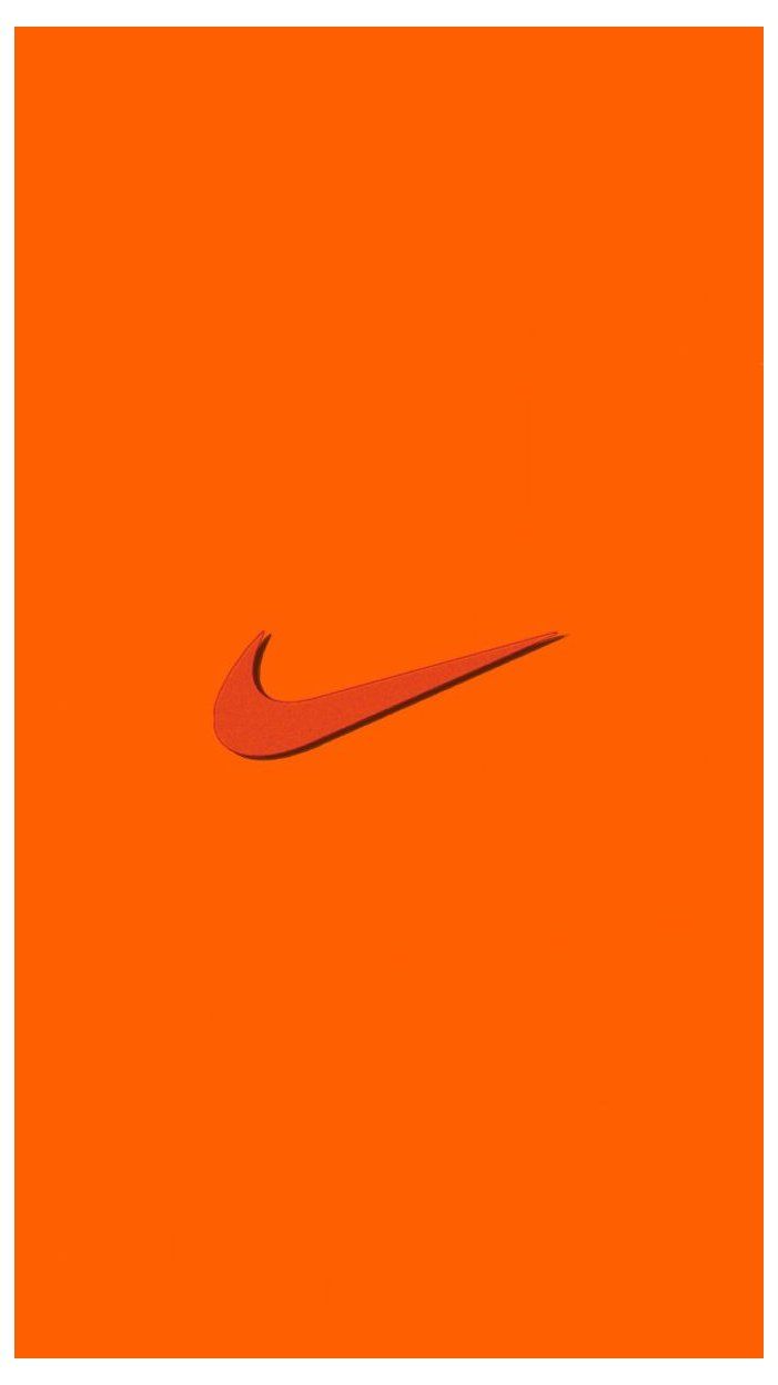 Orange Background Nike Logo