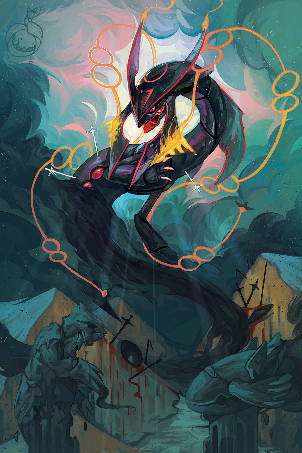 Shiny Mega Rayquaza Wallpapers Wallpaper Cave