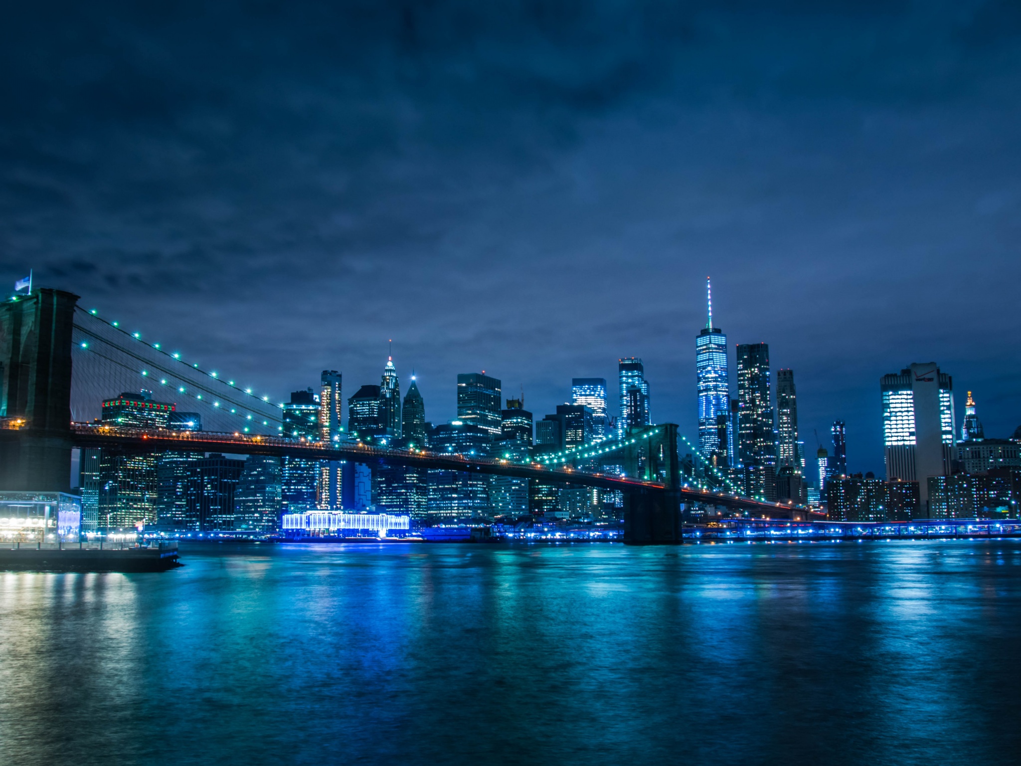Brooklyn Bridge At Night Wallpapers Wallpaper Cave