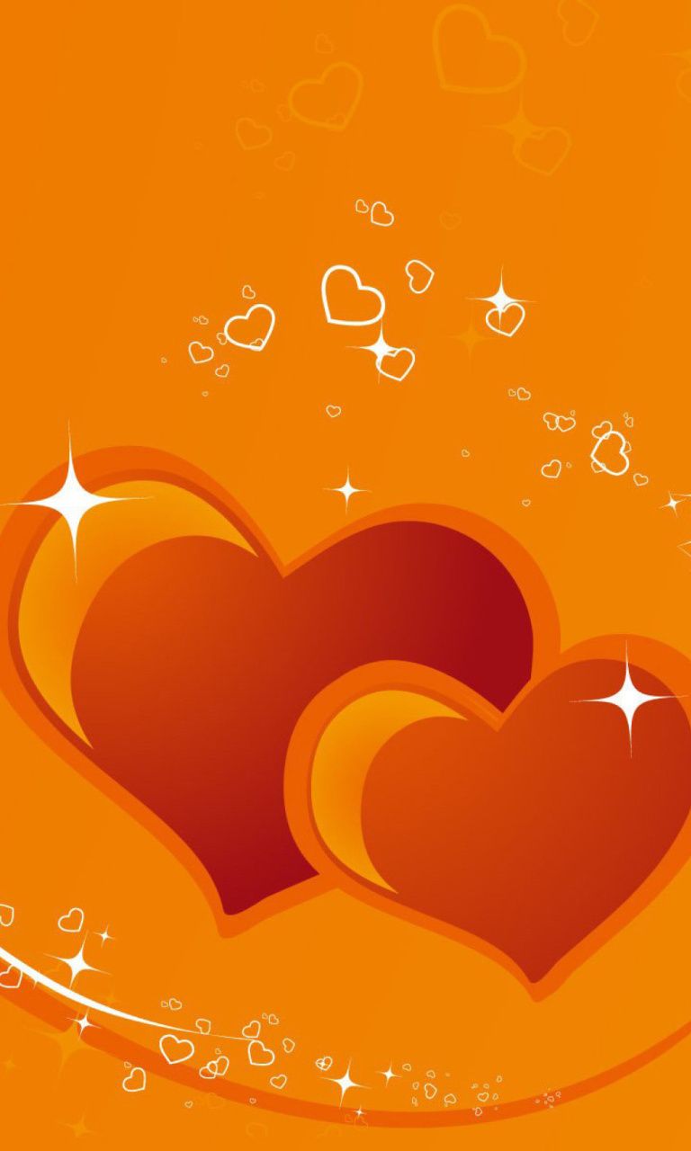 Orange Heart Wallpapers Wallpaper Cave