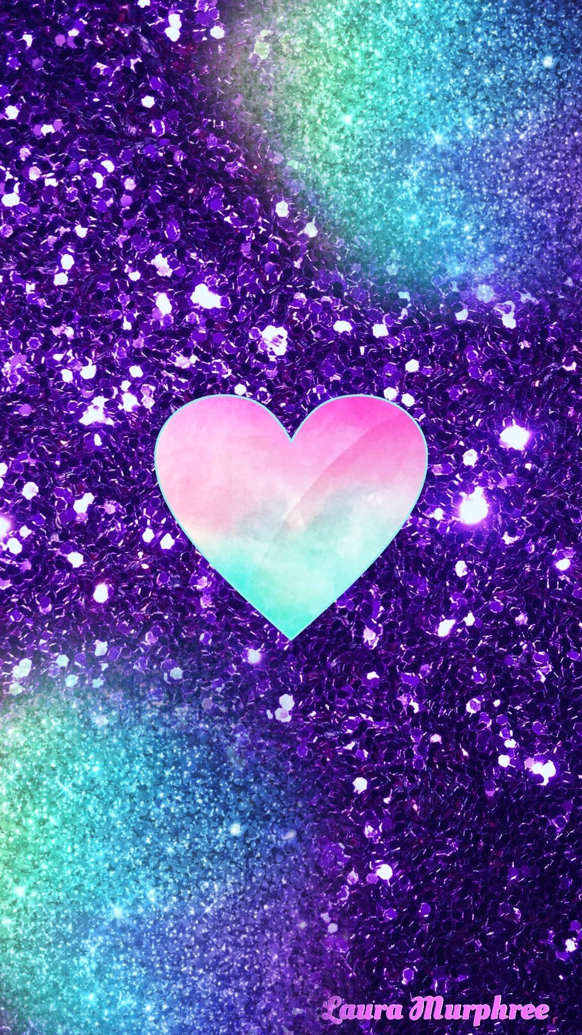 Glitter Heart Wallpapers Wallpaper Cave