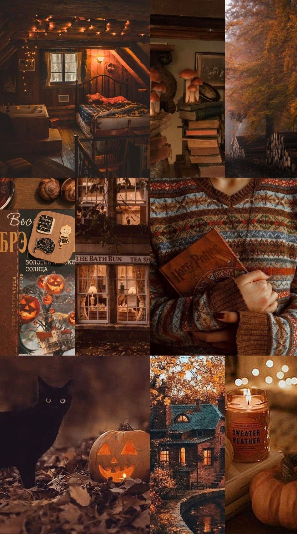 Collage Halloween Preppy Wallpapers Wallpaper Cave