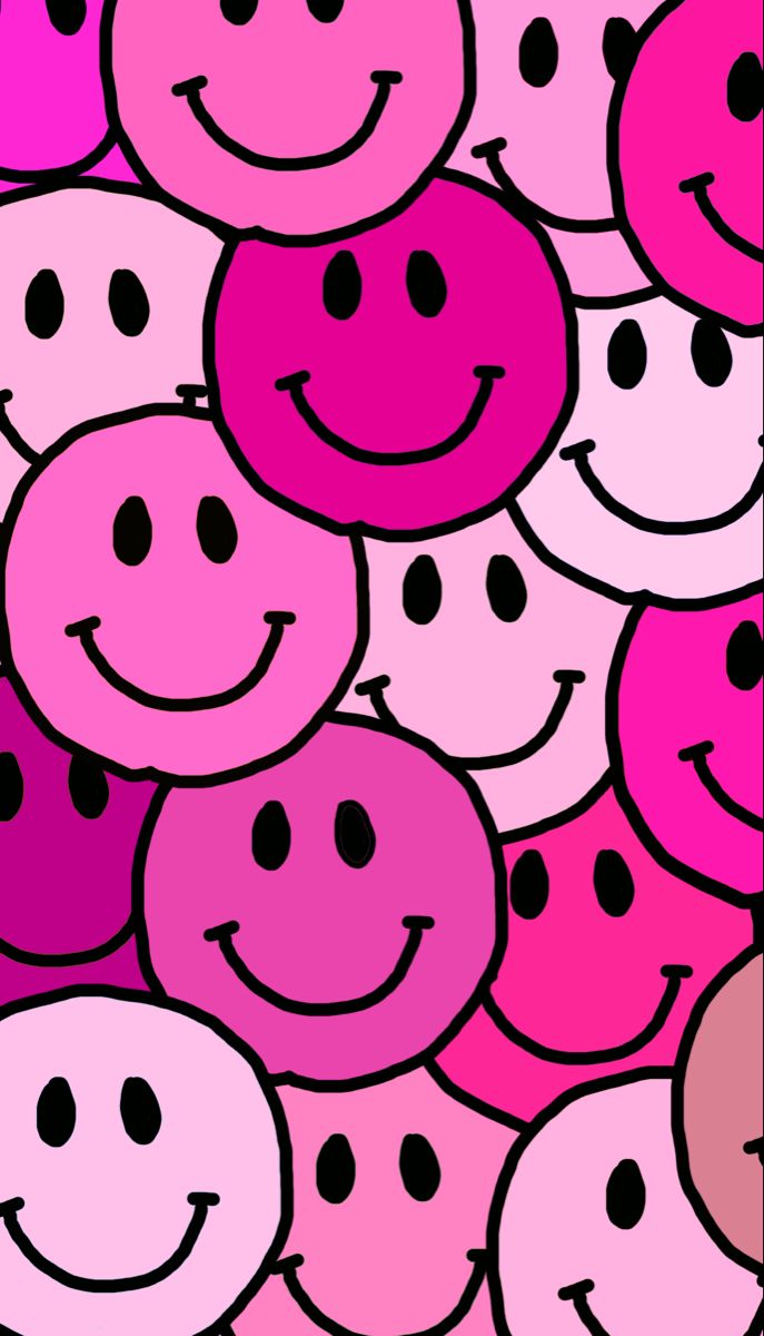 Pink Drippy Smiley Face Wallpapers Wallpaper Cave