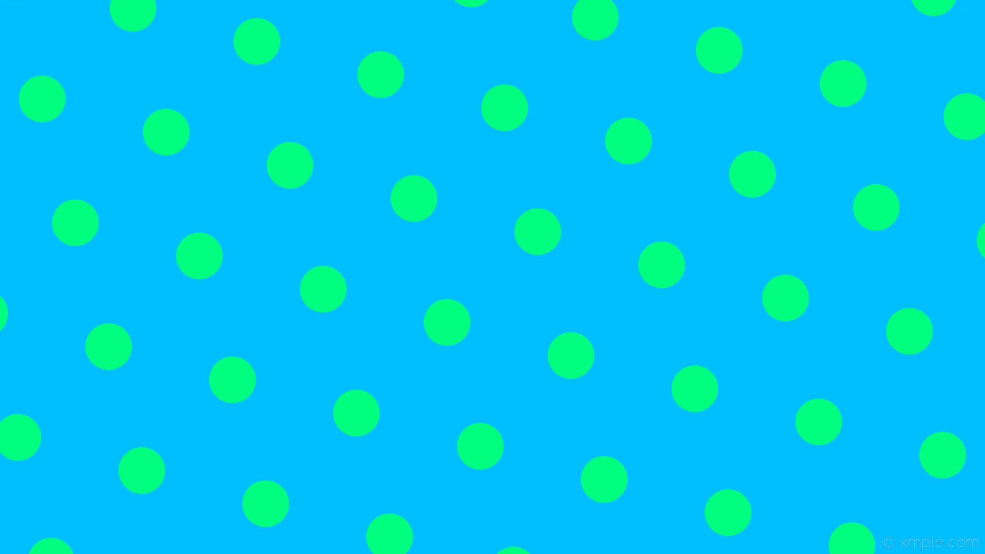 Blue And Green Polka Dots Wallpaper