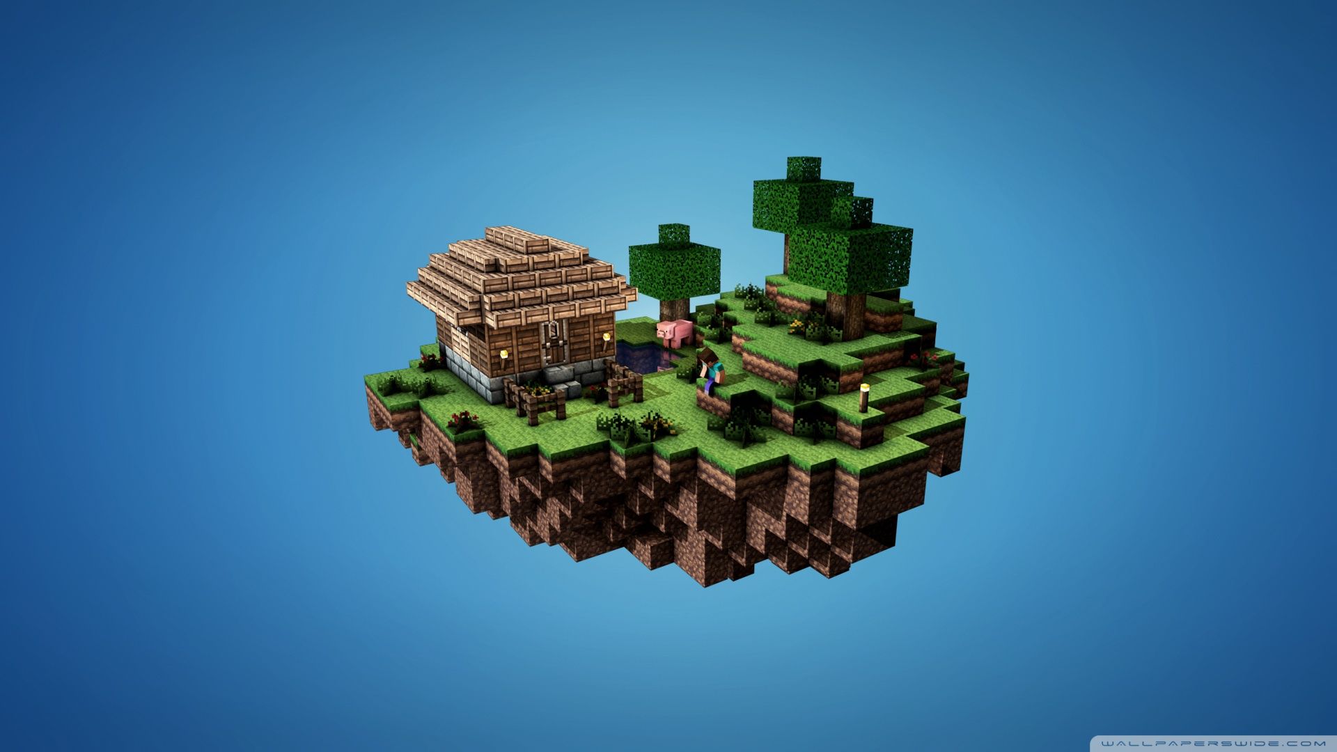 Minecraft Skyblock Wallpapers Wallpaper Cave