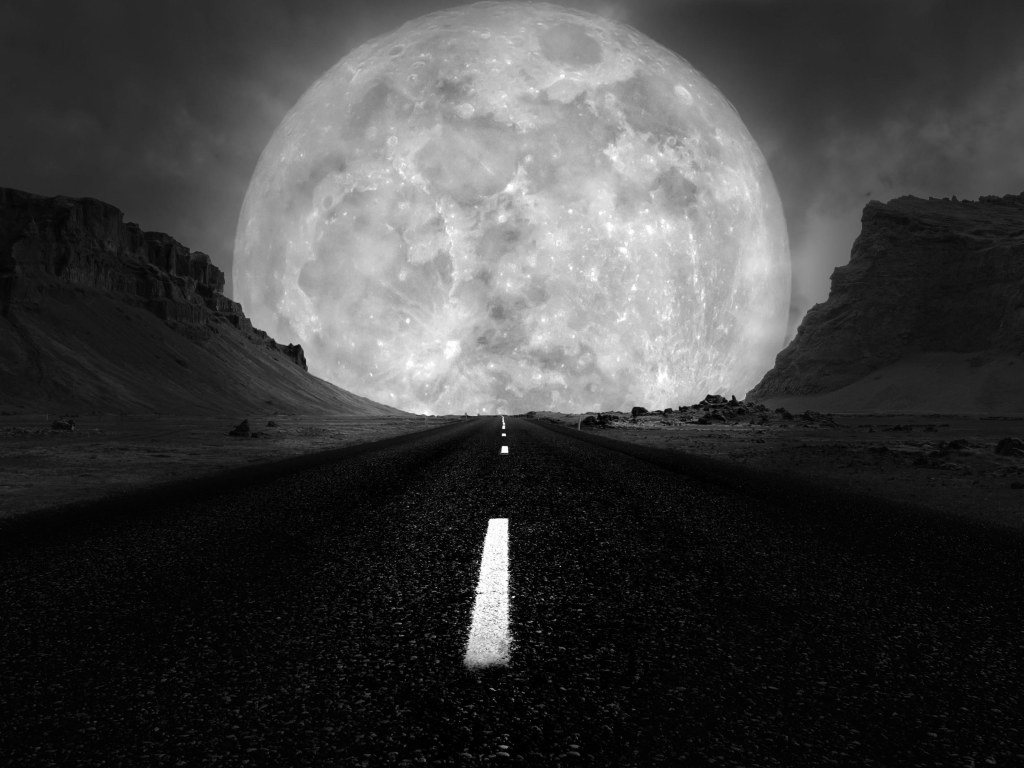 Black And White Moon Wallpapers Wallpaper Cave
