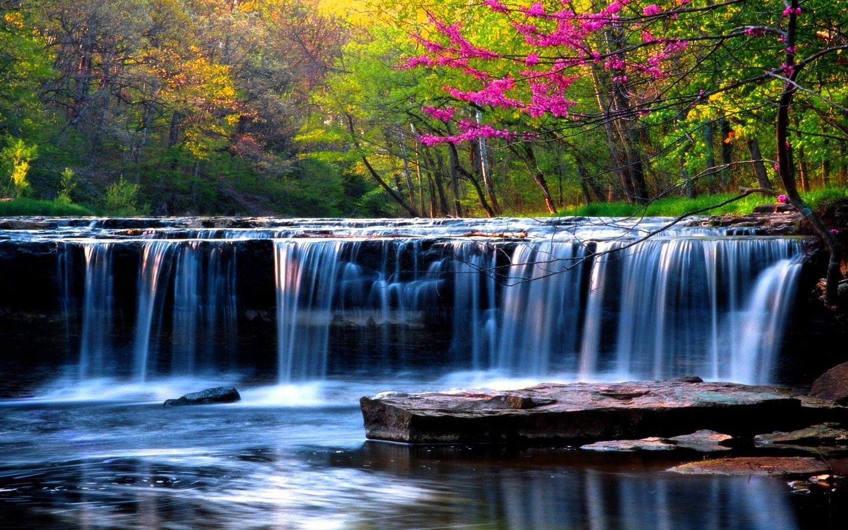 Spring Mountains Waterfall Wallpapers Wallpaper Cave