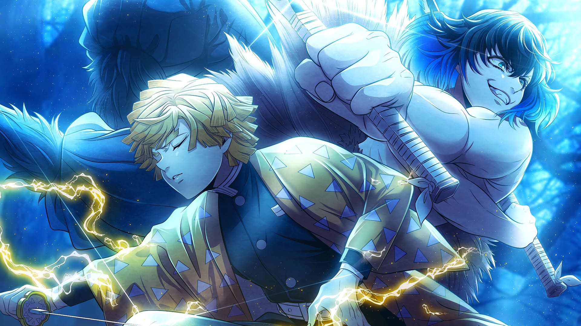 Demon Slayer Blue Wallpapers Wallpaper Cave