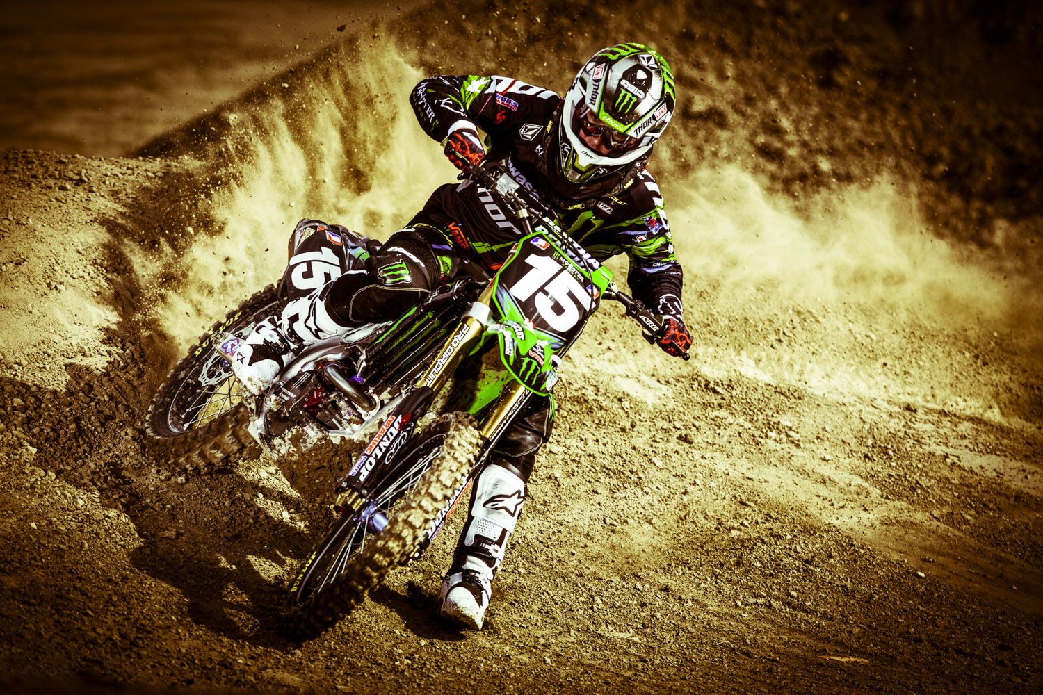 Kawasaki Dirt Bike Monster Energy Wallpaper