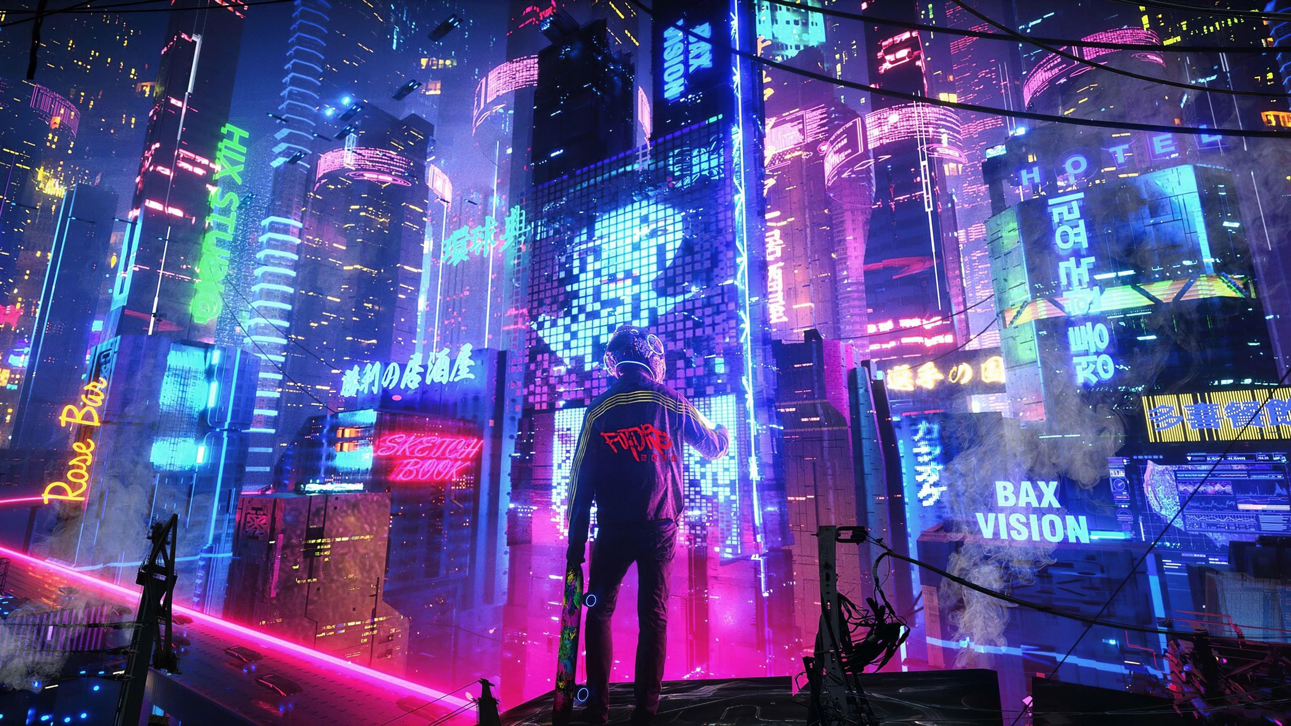 Anime Neon Lights Wallpaper