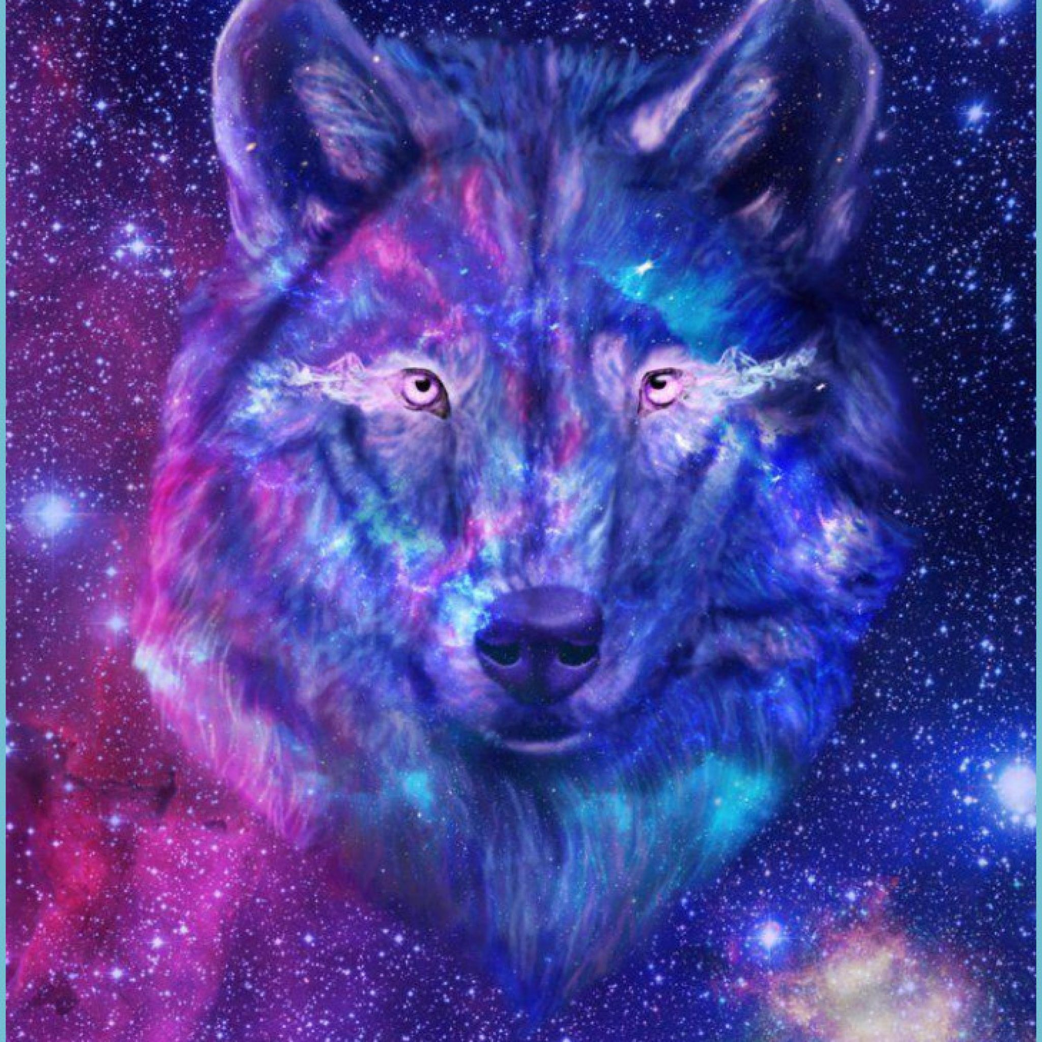 Neon Blue Wolf Wallpapers Wallpaper Cave