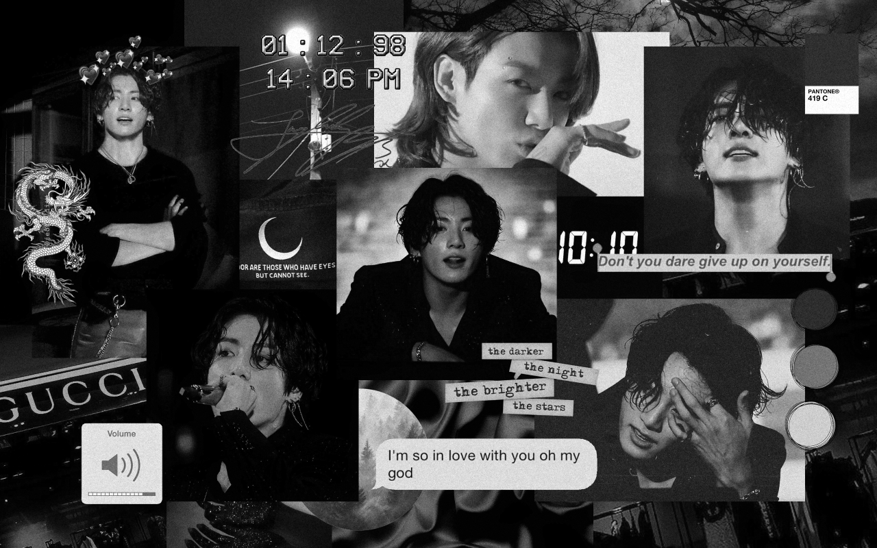BTS Black Aesthetic Laptop Wallpapers Wallpaper Cave