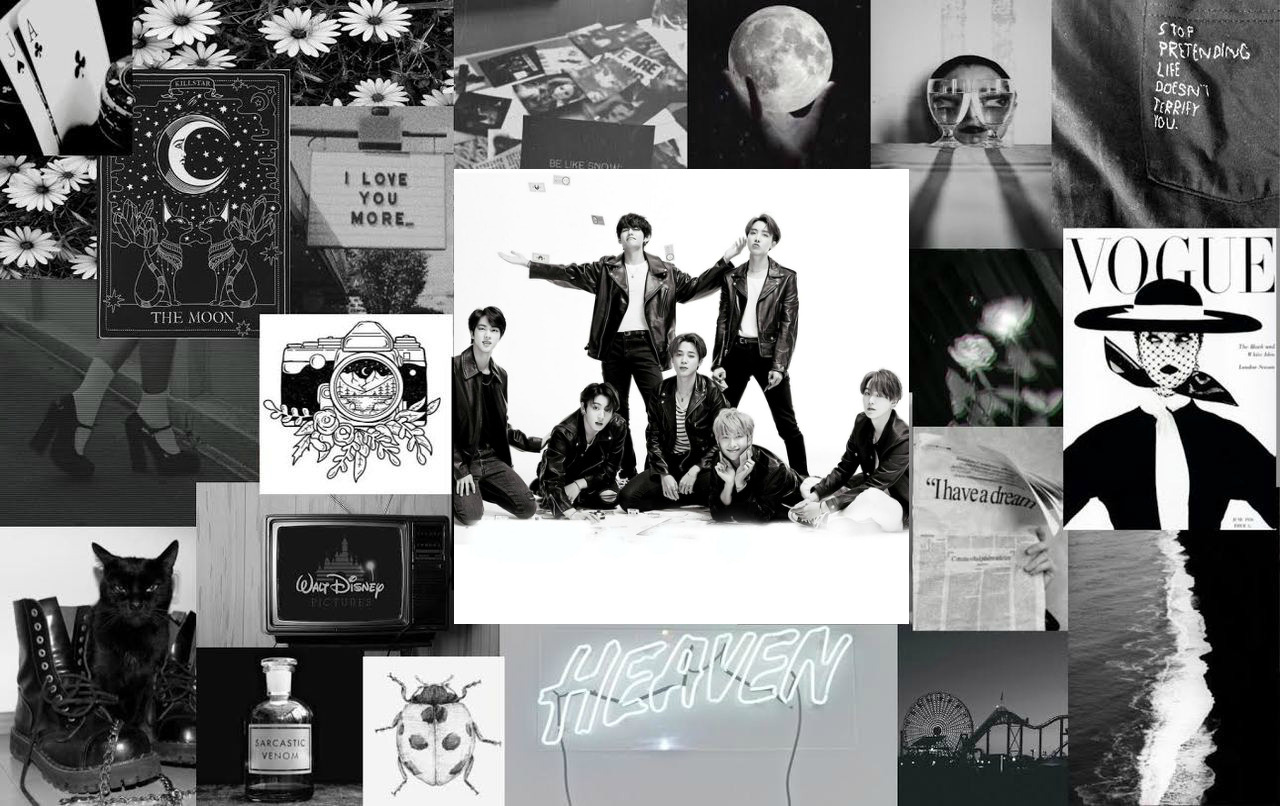 BTS Black Aesthetic Laptop Wallpapers Wallpaper Cave