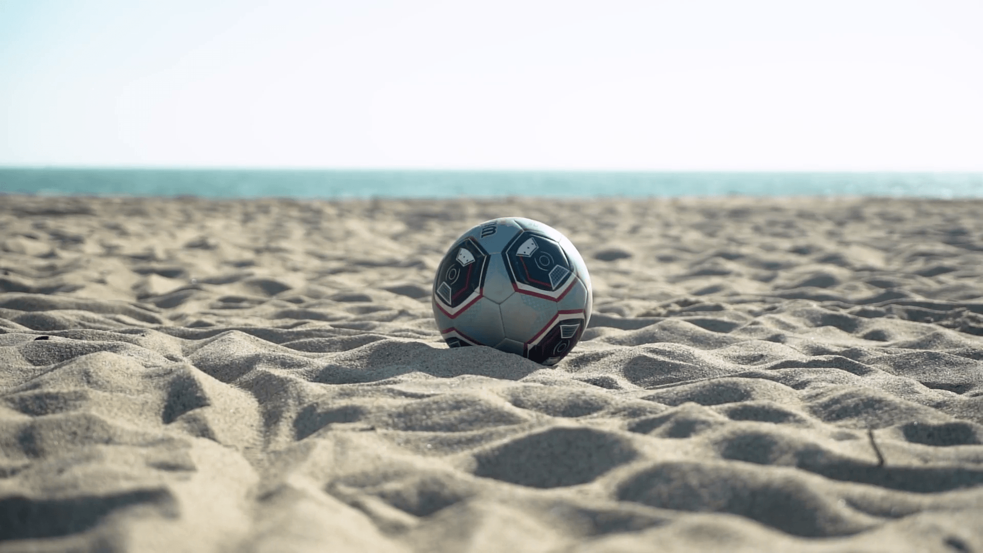 Soccer Ball On Beach