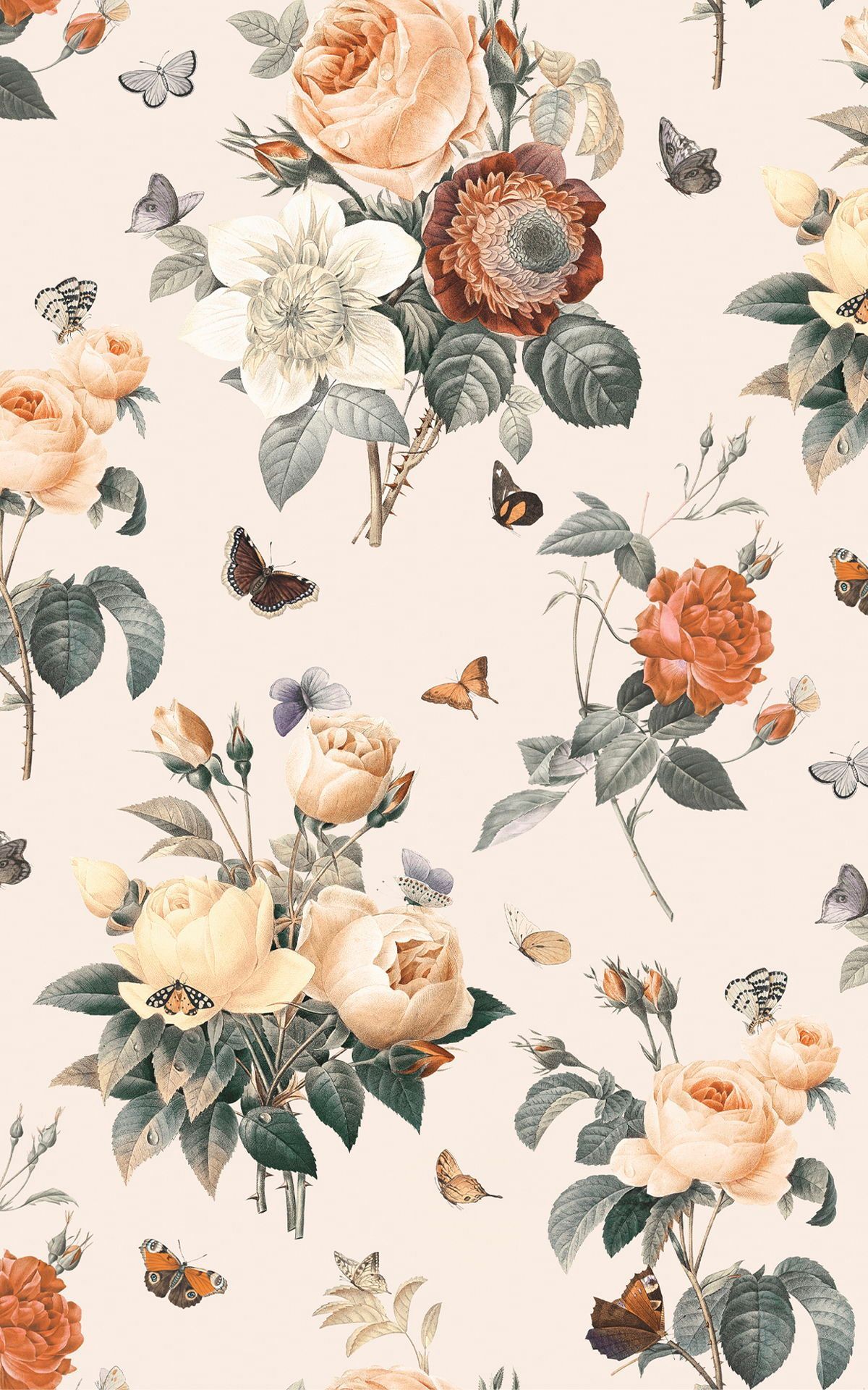 Retro Floral Wallpapers Wallpaper Cave