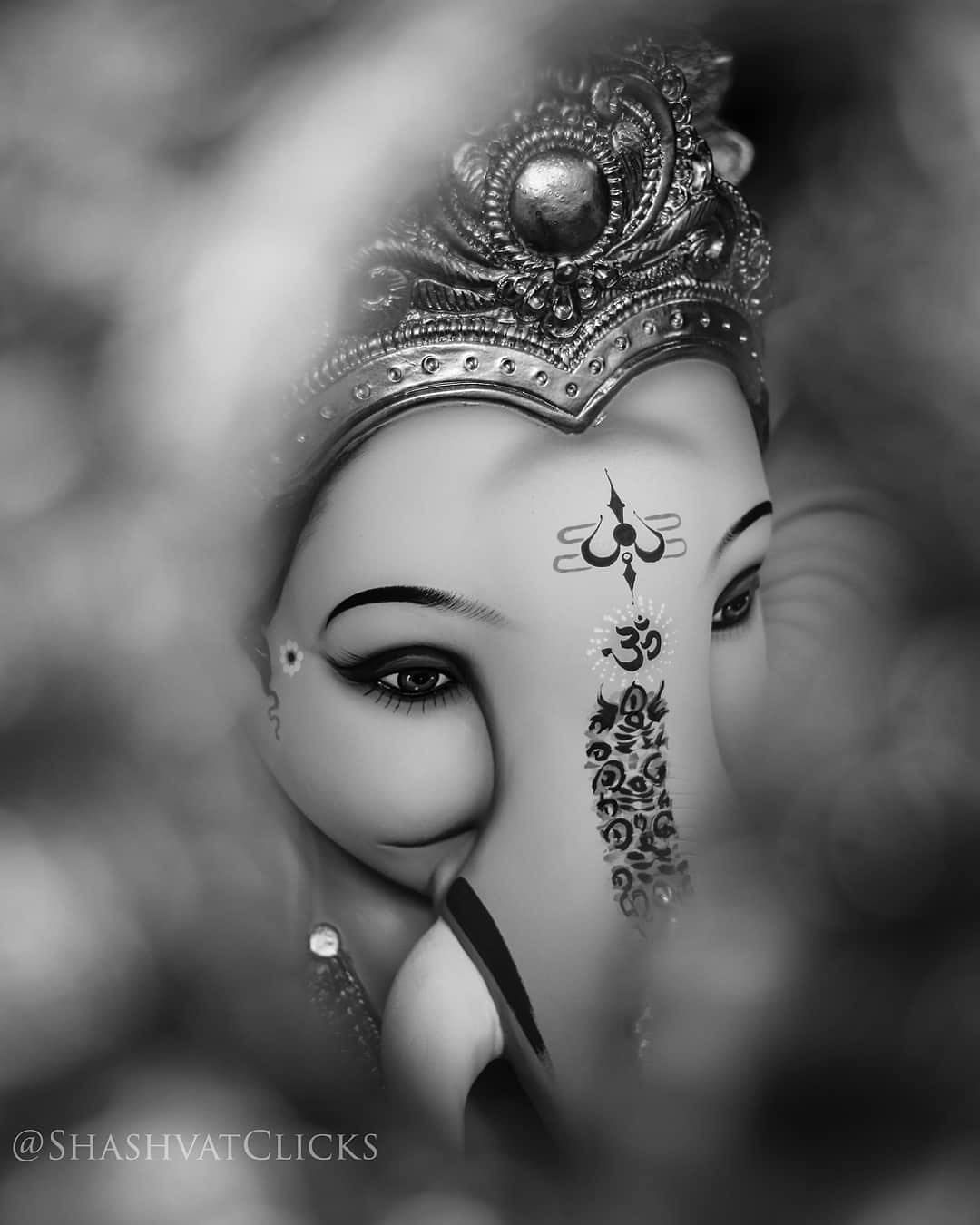 Ganpati Black Wallpaper