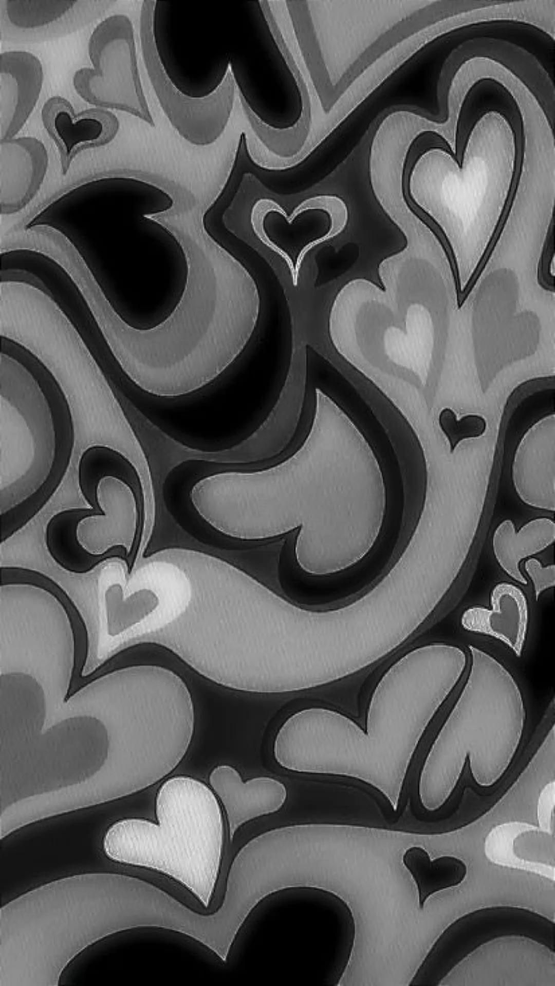 Aggregate more than 56 aesthetic black and white heart wallpaper best