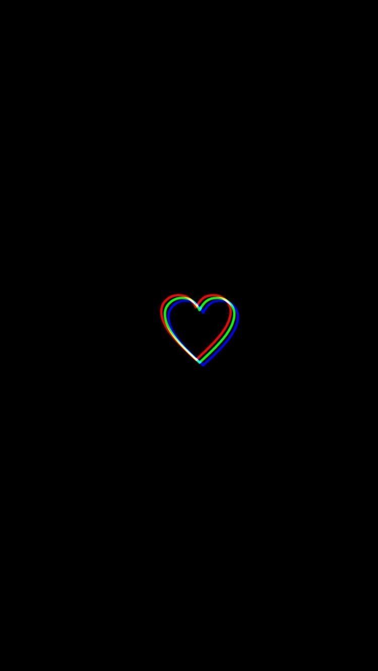 Aesthetic Heart Black Wallpapers Wallpaper Cave