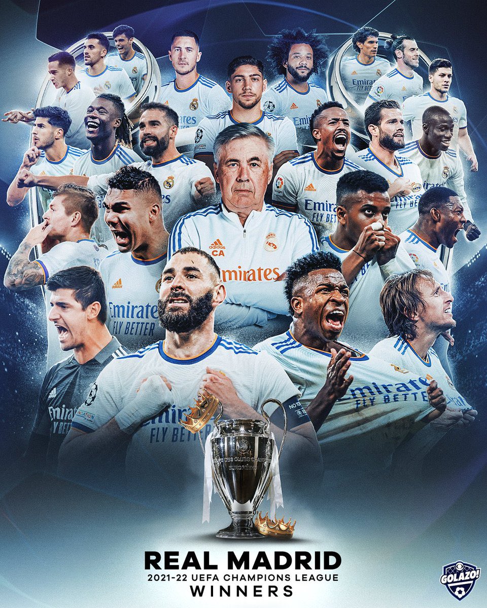 Real Madrid UEFA Champions League Champions 2022 Wallpapers Wallpaper