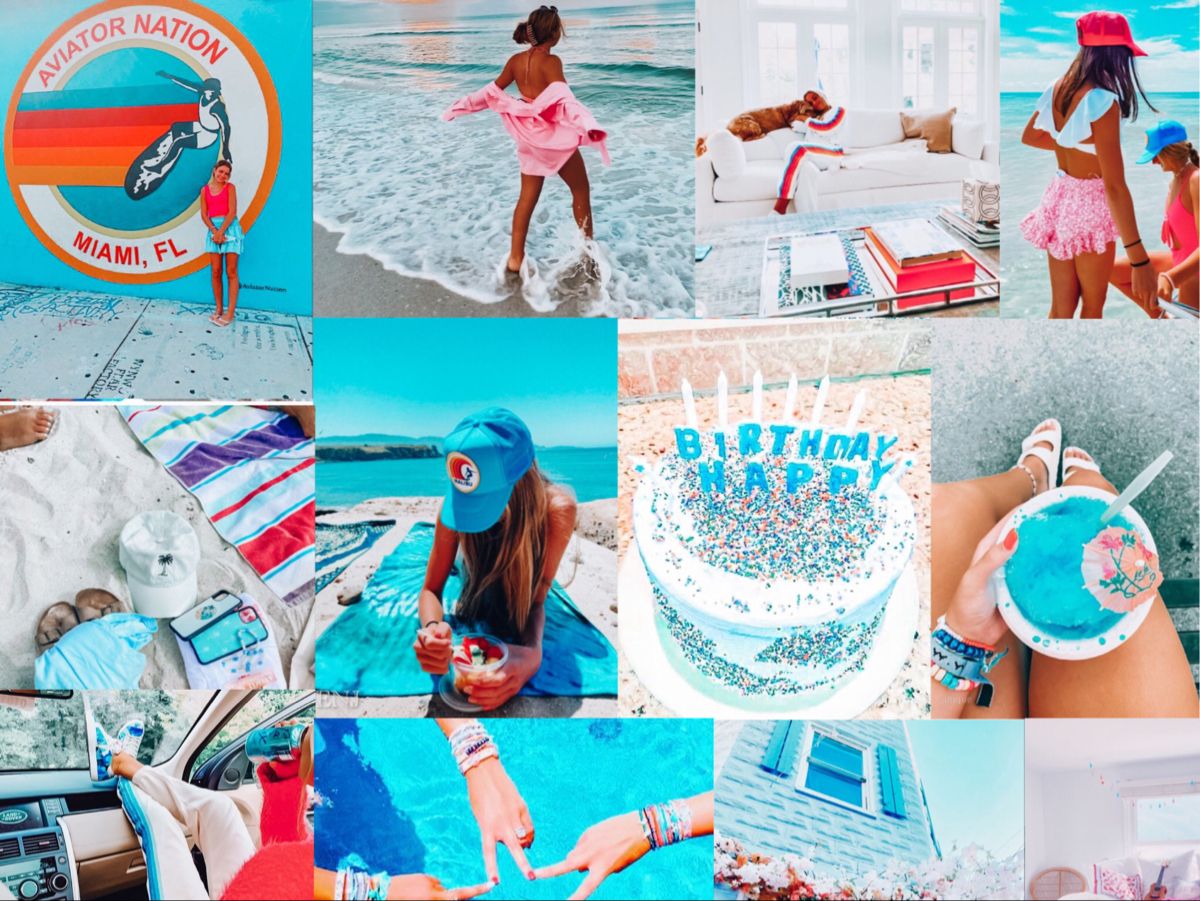 Summer Blue Preppy Wallpapers Wallpaper Cave