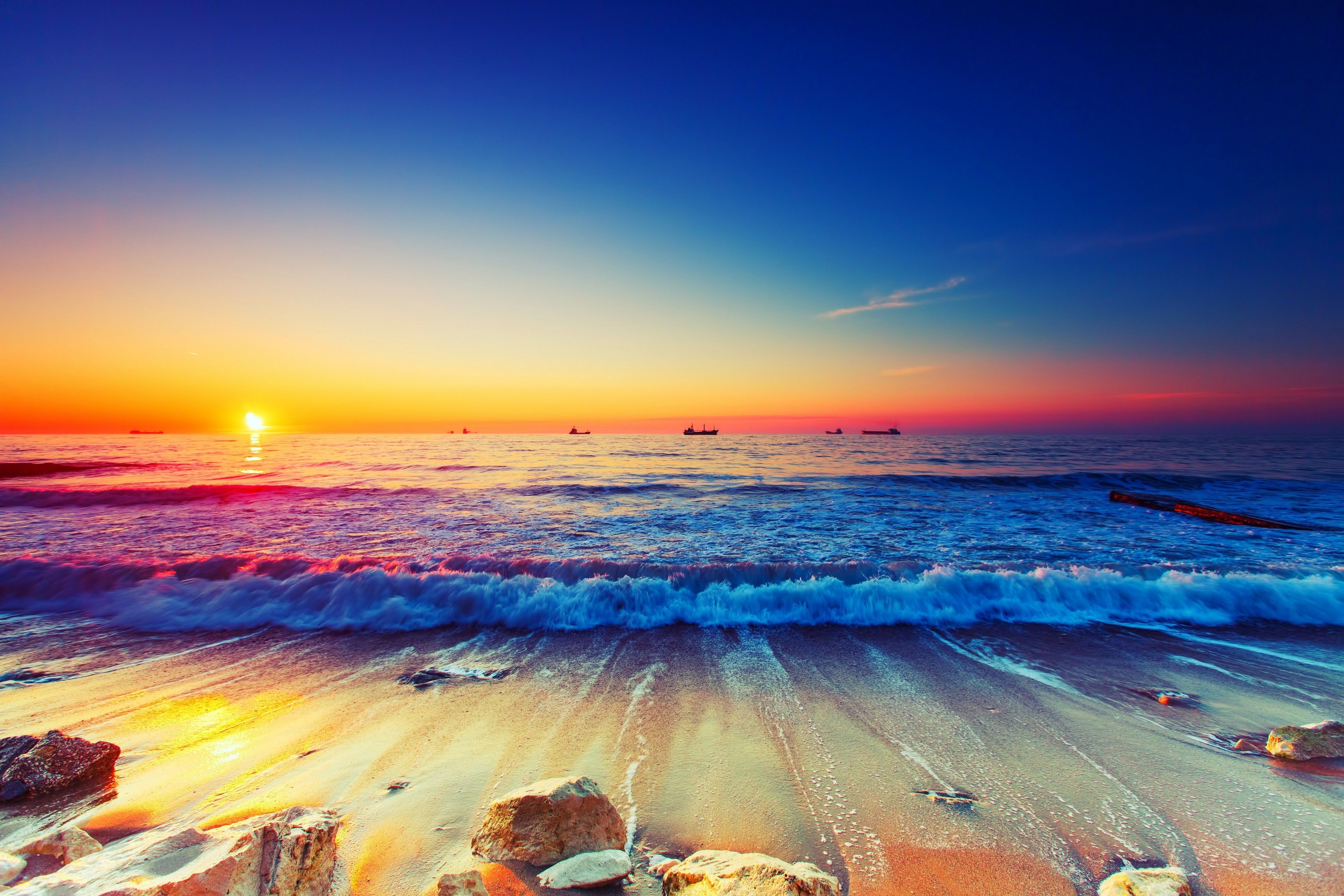 Beautiful Sea Sunset Wallpapers Wallpaper Cave