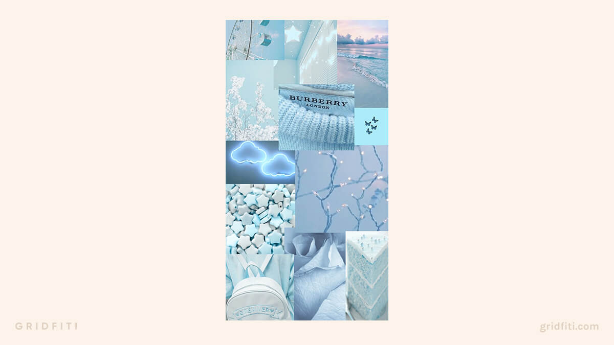 Baby Blue Collage Wallpapers Wallpaper Cave