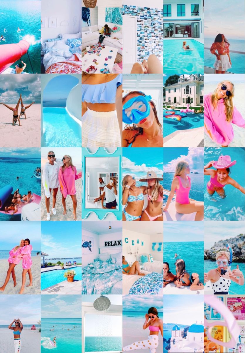 Summer Preppy Collage Wallpapers Wallpaper Cave
