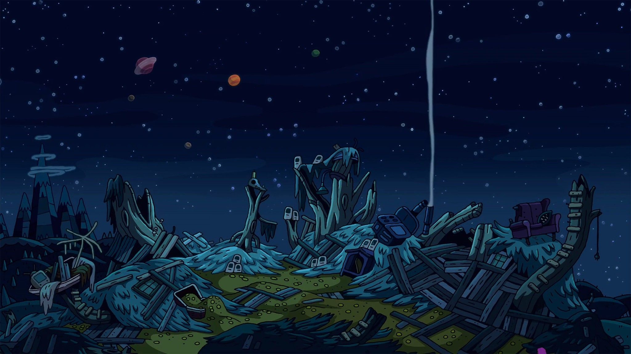 Adventure Time Night Wallpapers Wallpaper Cave