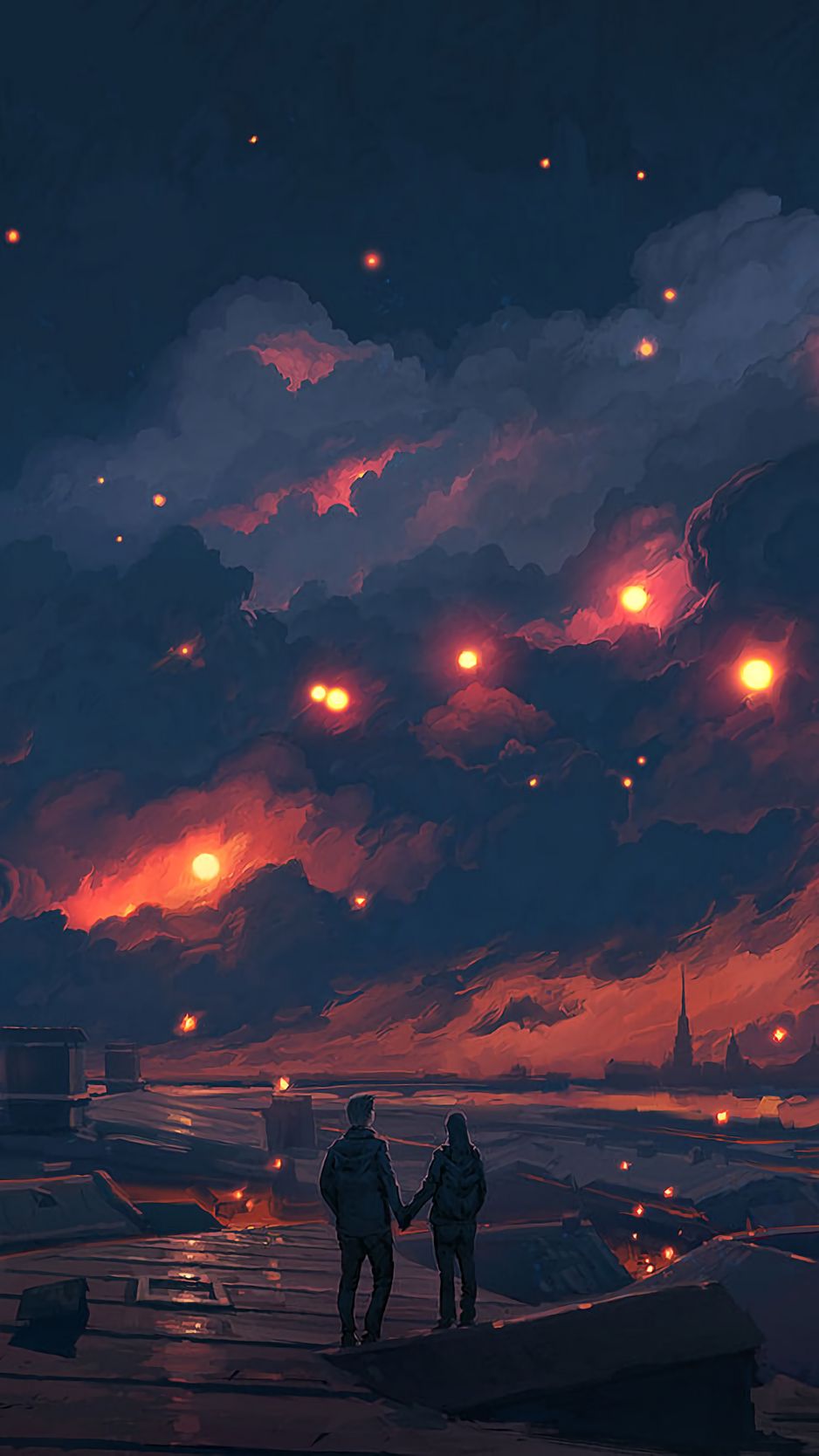 Night Painting Wallpapers Wallpaper Cave