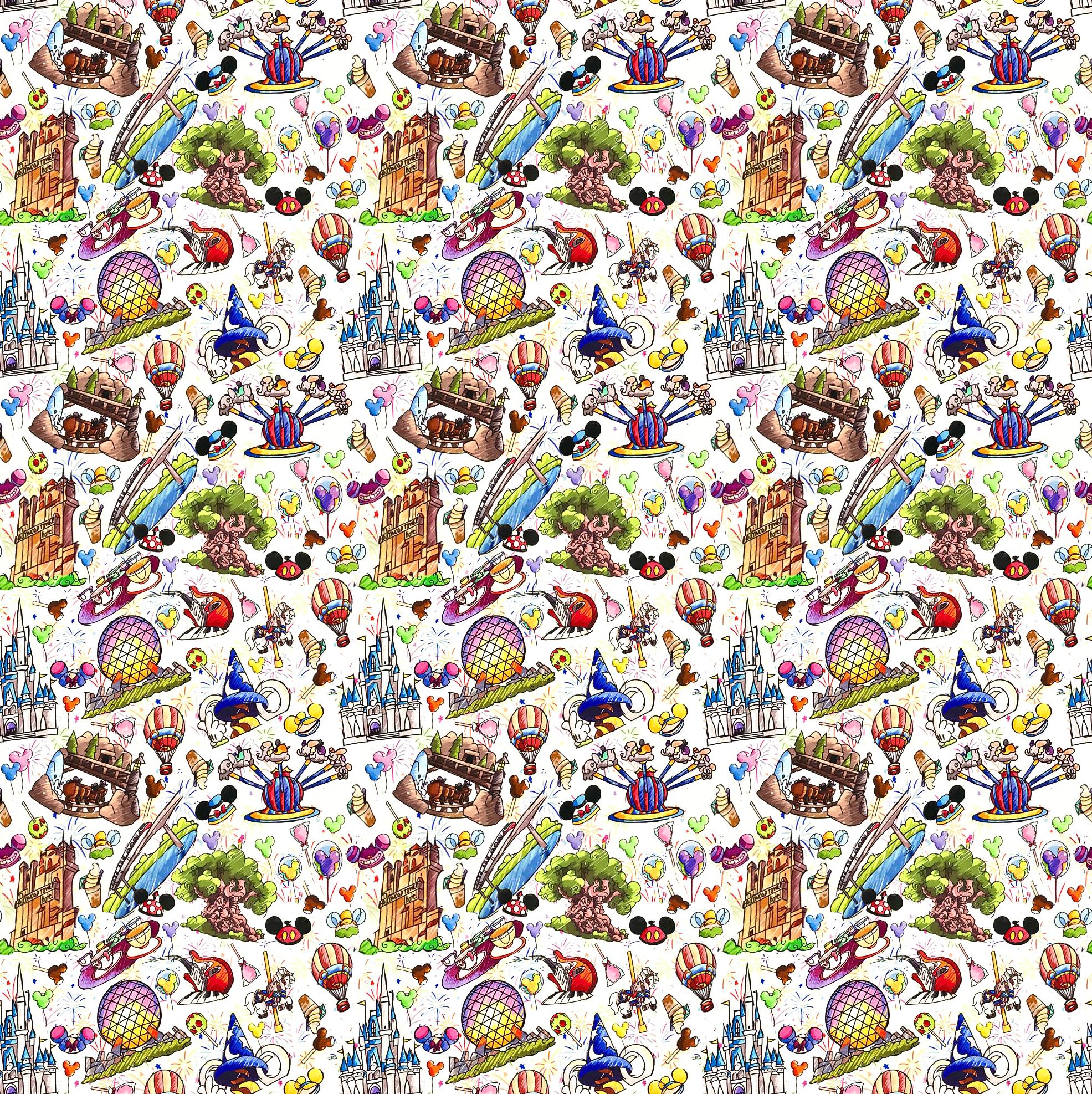 Disney Pattern Wallpapers Wallpaper Cave