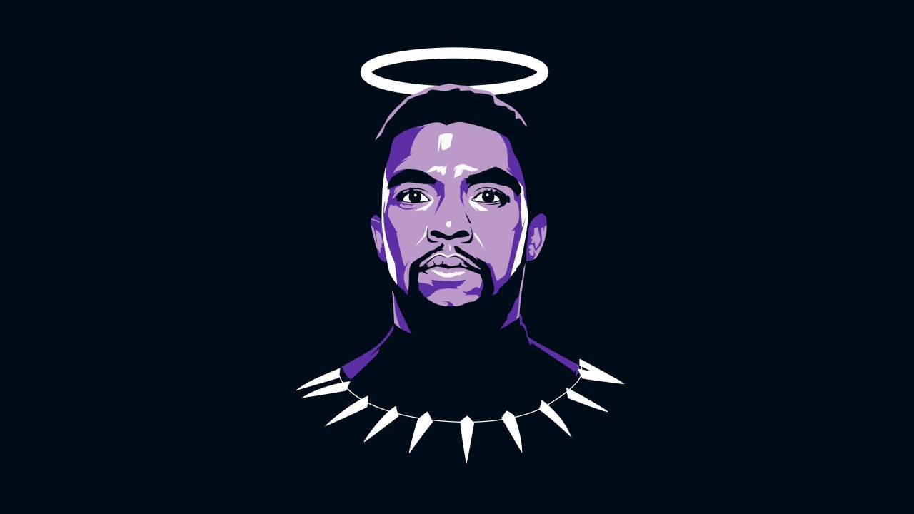 Black Panther Minimalist Portrait Wallpapers Wallpaper Cave