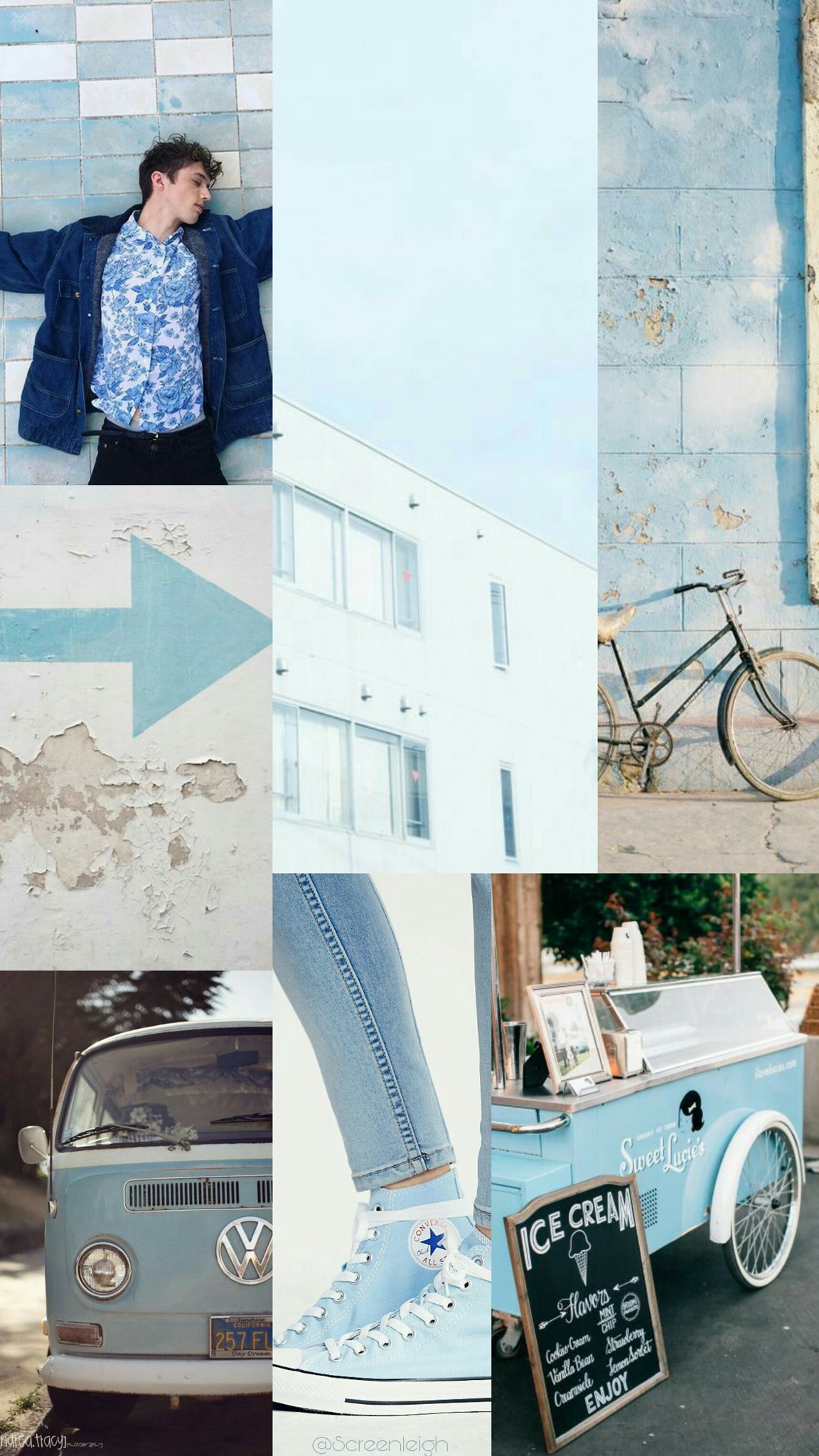 Baby Blue Collage Wallpapers Wallpaper Cave