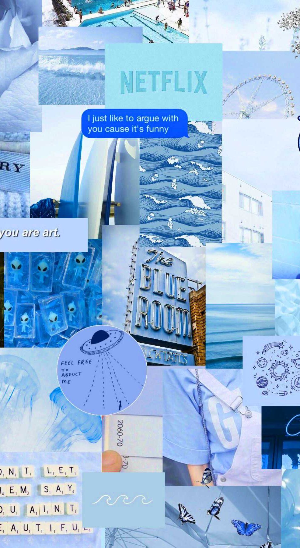 Baby Blue Collage Wallpapers Wallpaper Cave