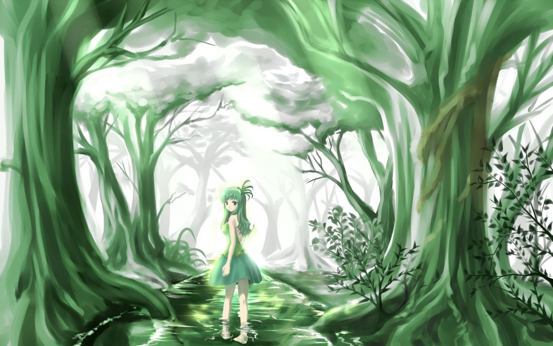 Light Green Aesthetic Anime Wallpapers Wallpaper Cave